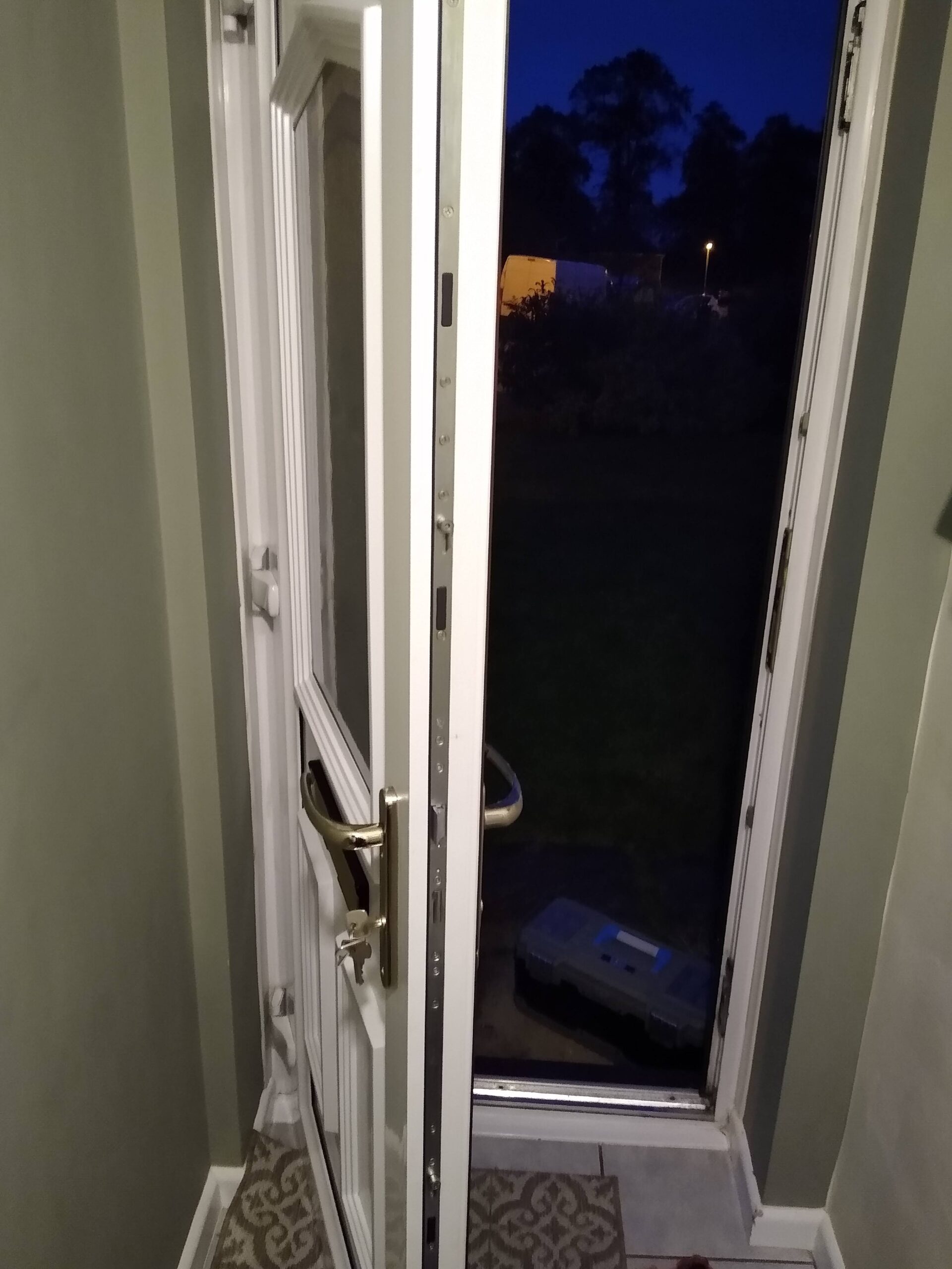 uPVC door lock installation