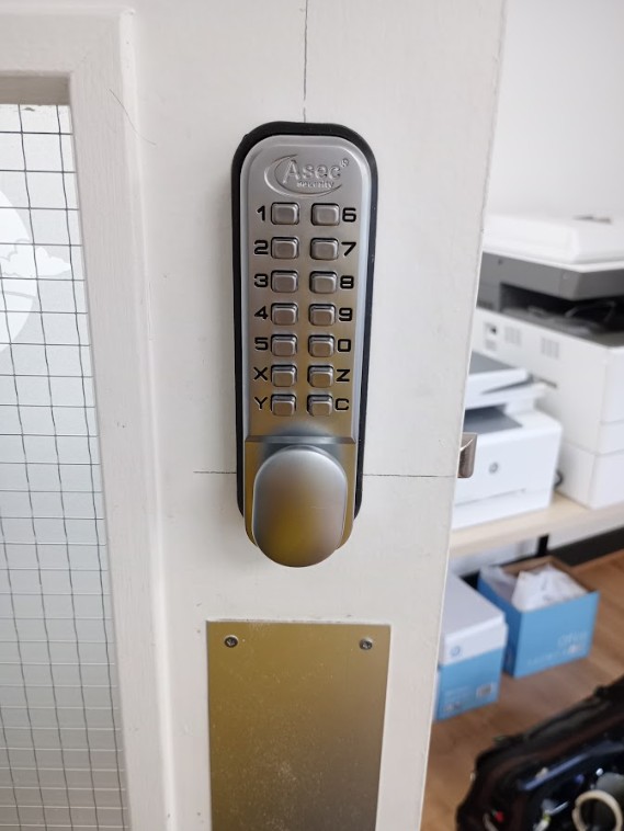 Mechanical digital code lock installed by CraftLock
