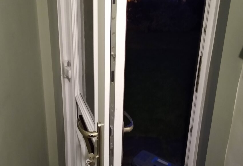 uPVC door lock installation